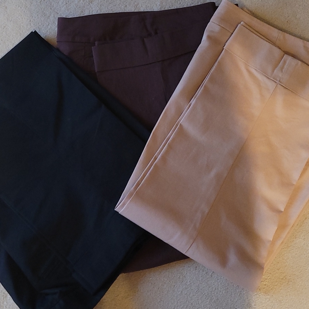 Apostrophe Size 4 Vintage Capris - 3 pairs - black, brown & khaki